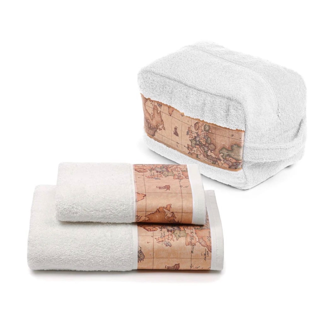 Alviero Martini Prima Classe beauty + coppia asciugamani avorio