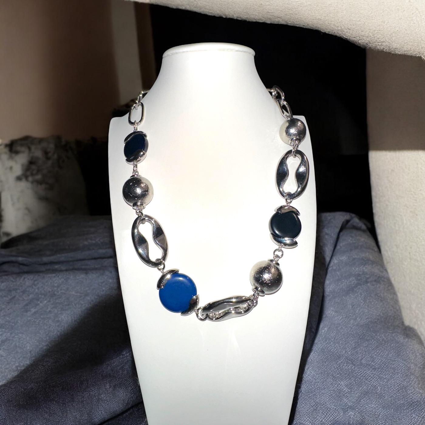Collana pietre blu